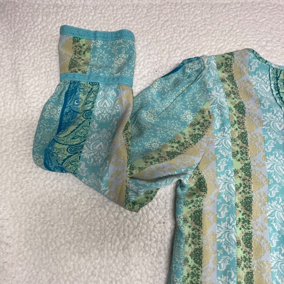 Women’s Simply Noelle L/XL(12-14) Blue/Green Top - Picture 10 of 15